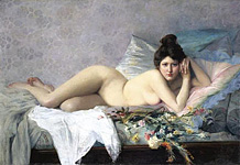 femme aux fleurs