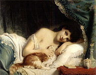 girl with a cat