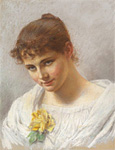 Girl with Yellow Rose