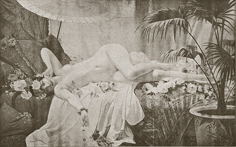 Reclining Nude in Flowers