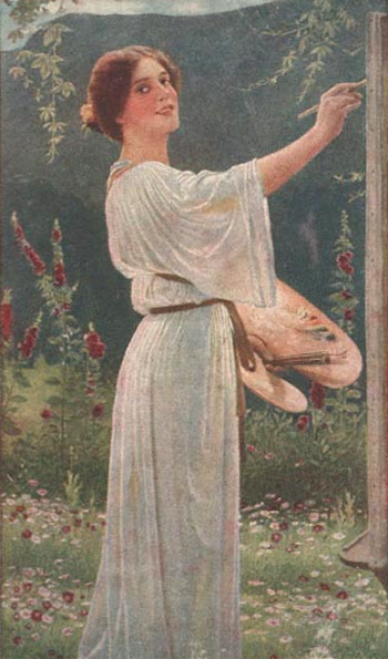 woman painting