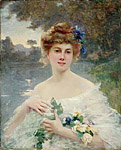 Young Girl with Flowers