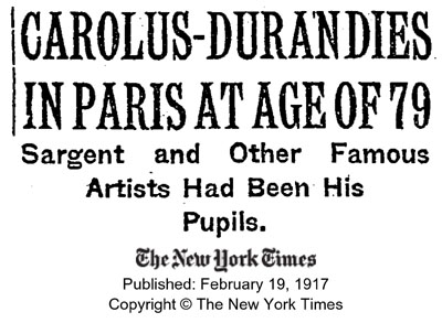 Carolus Duran dies