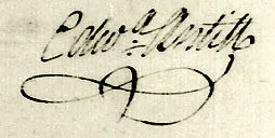 Colonel Edward Antill signature