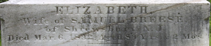 Elizabeth's Tombstone Inscription