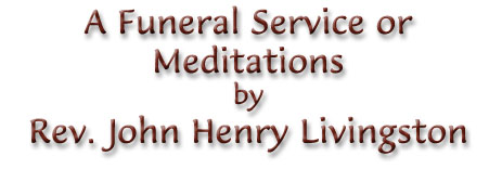 Funeral Verses by Rev. John Henry Livingston