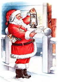 Santa reading letter