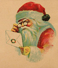 Santa reading letter