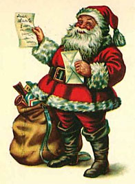 Santa reading letter