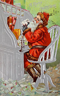 Santa reading letter