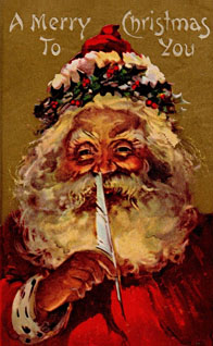 Santa reading letter