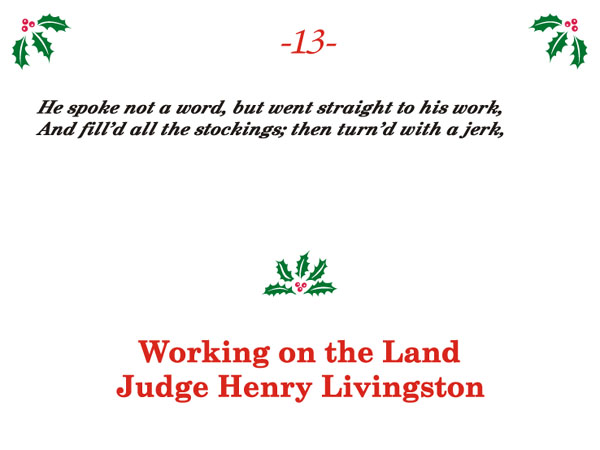 Working on the Land; Judge Henry Livingston