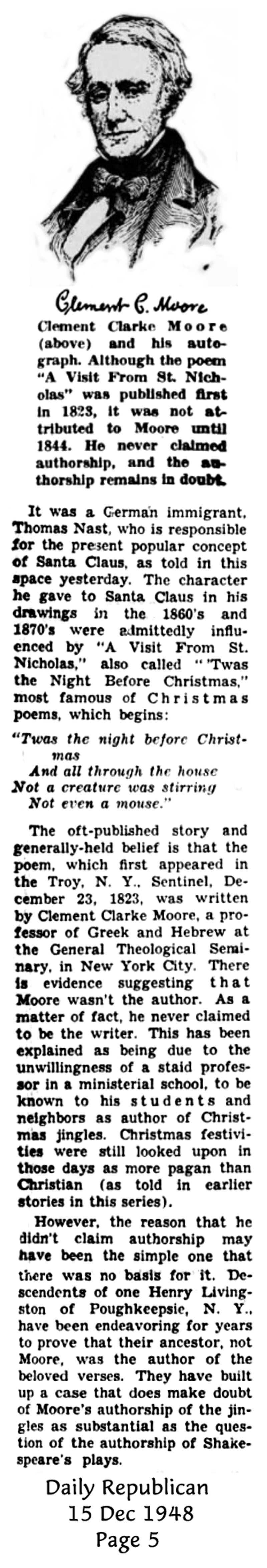 The Daily Republican - 15 Dec 1948 - Clark Kinnaird